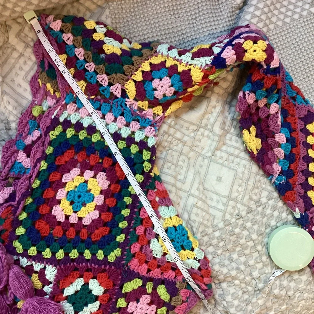 SPELL and the Gypsy Carnaby Colorful Crochet Crop Top M/L - Picture 3 of 16